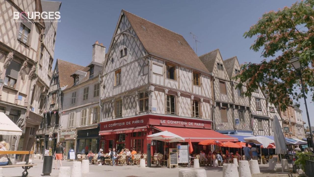 L'Annexe D'Auron, Charmant F2 Au Coeur De Bourges Kültér fotó